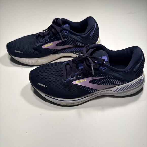 Brooks Adrenaline GTS 22 Womens Running Shoes Navy Purple Size 8 - Picture 3 of 8